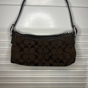 Coach small brown shoulder bag